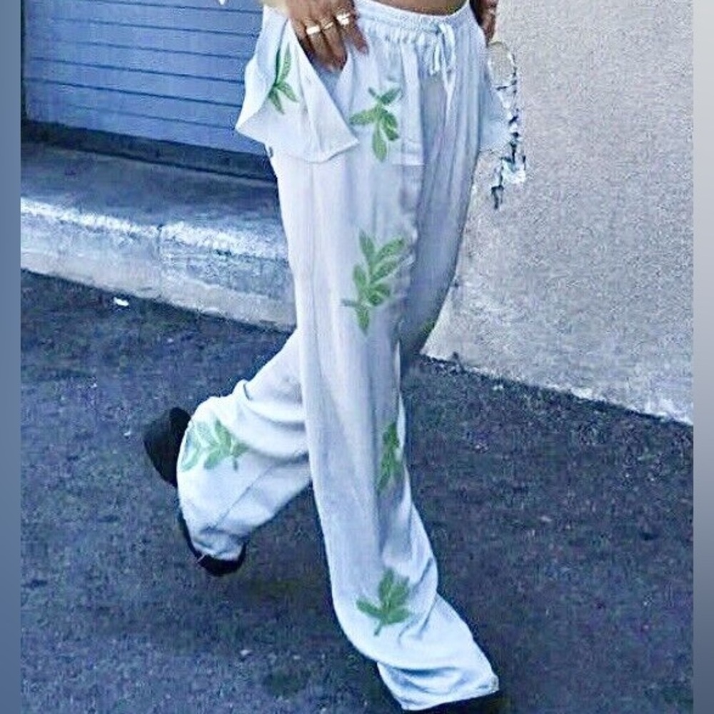 New ZARA co ord beaded leaf pants
